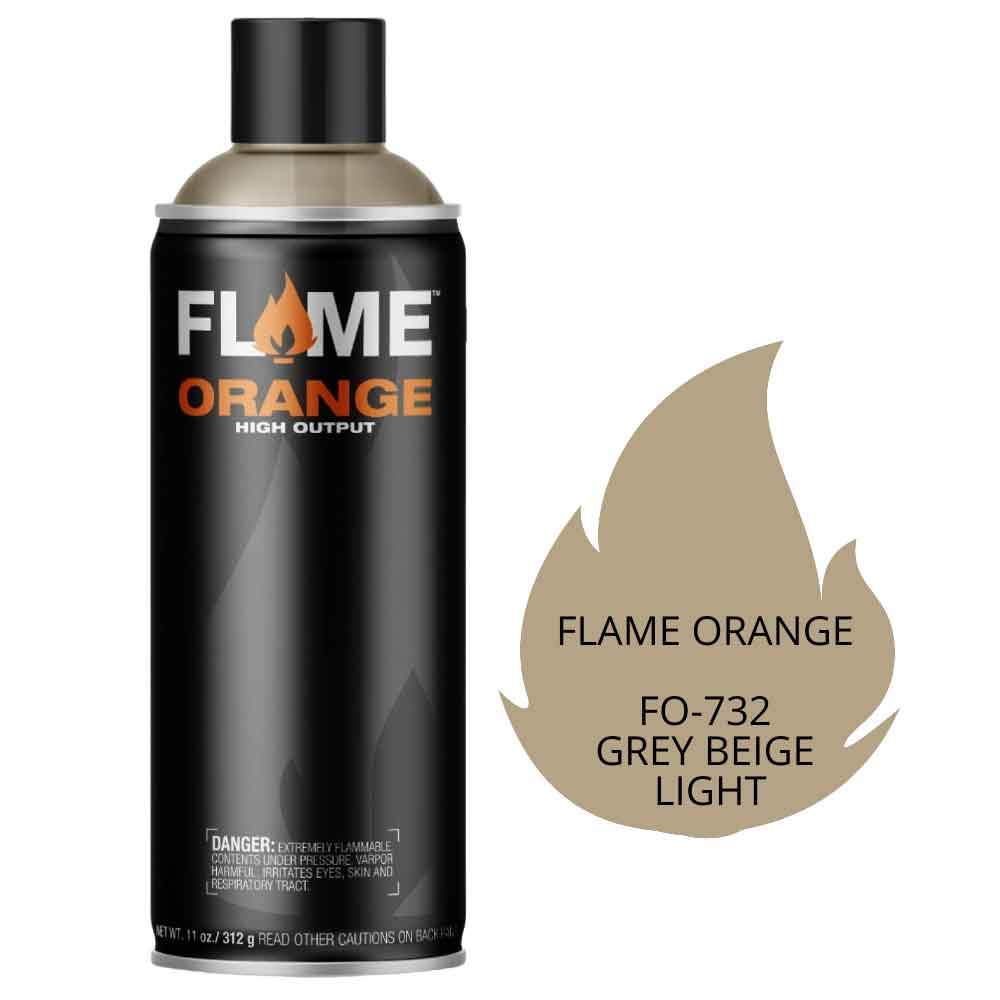 Σπρέι Flame Orange Acrylic Spray Paint 400ml Grey Beige Light FO-732
