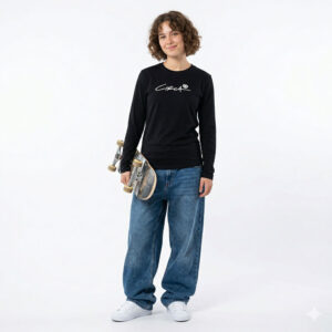 Longsleeve Circa Womens Script Icon Black