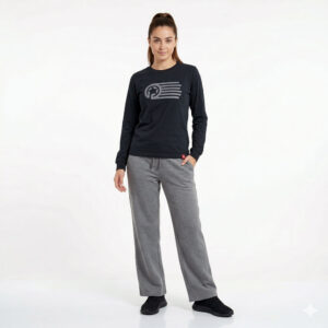 Longsleeve Propaganda Womens Logo Flag Black