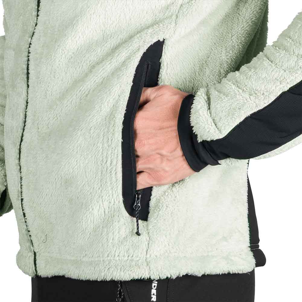 Men's Sherpa Fleece Sweater Northfinder Mikolaj LightGreenBlack