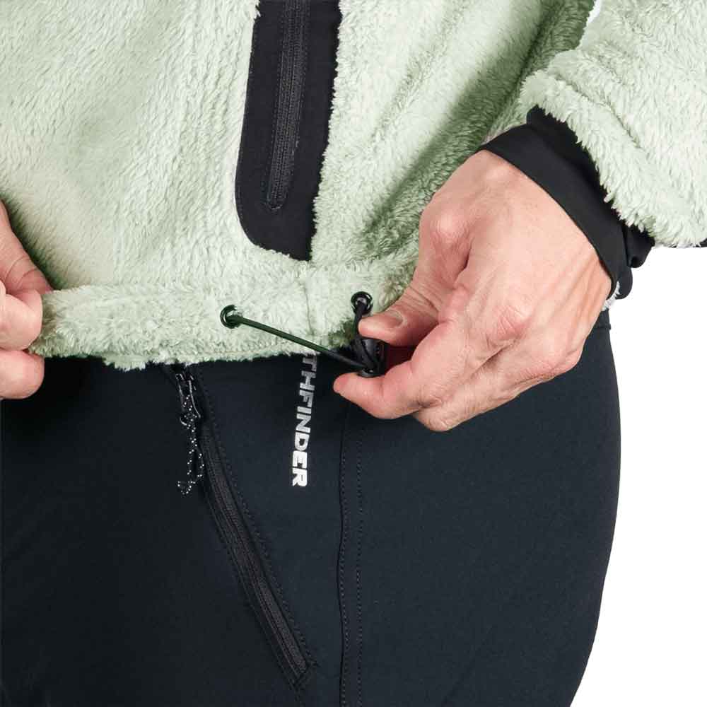 Men's Sherpa Fleece Sweater Northfinder Mikolaj LightGreenBlack