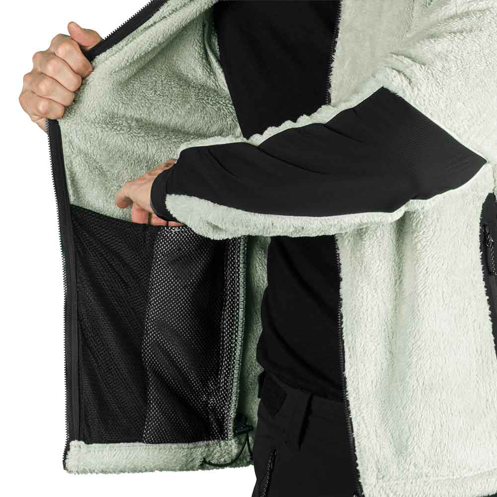Men's Sherpa Fleece Sweater Northfinder Mikolaj LightGreenBlack