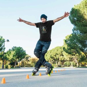 T-shirt My Brain is 100% Inline Skates Black
