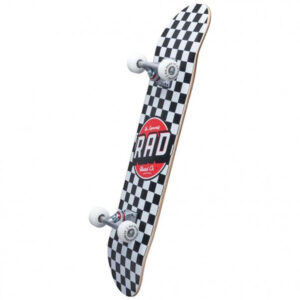 Skateboard Rad Checkers Complete Black/White 8”