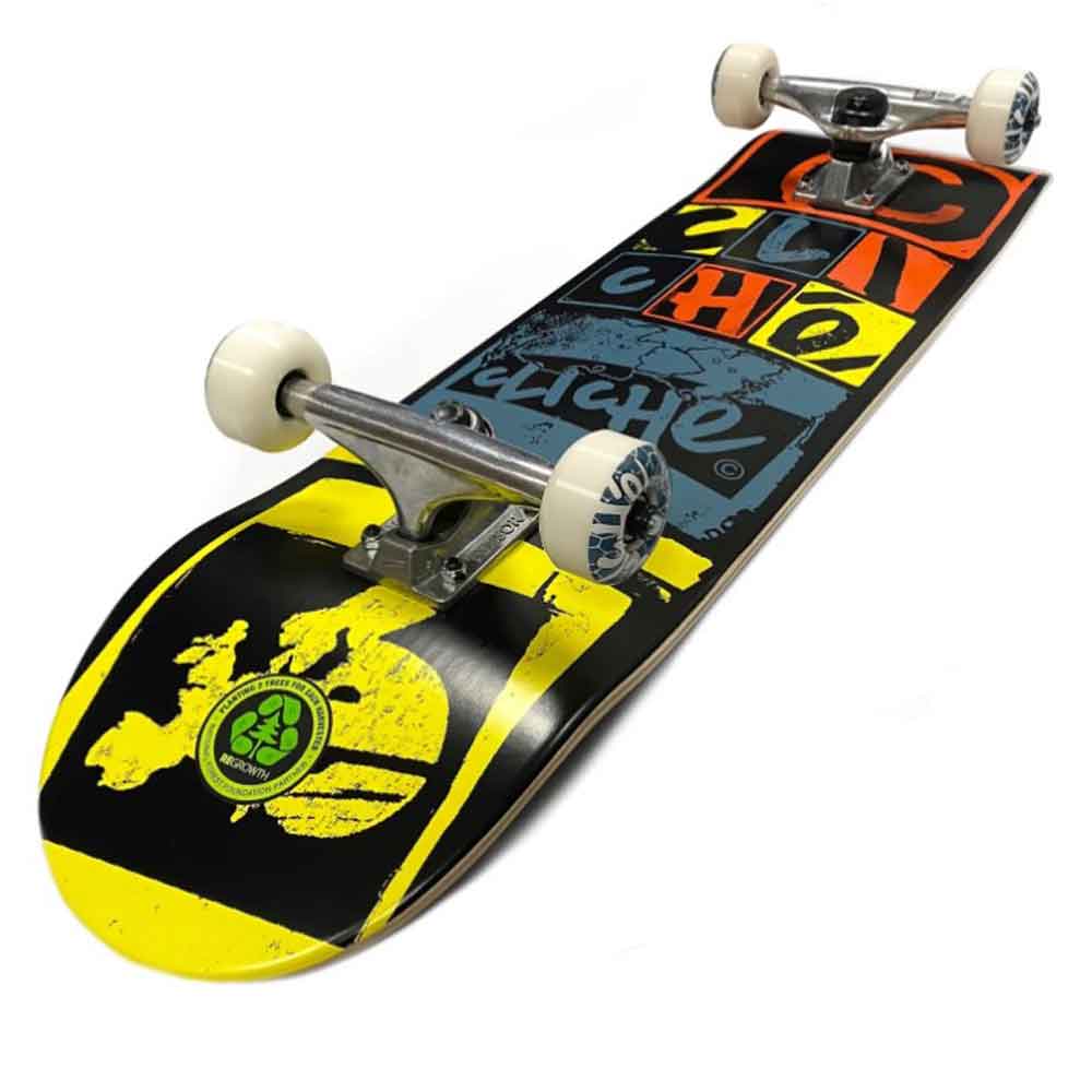 Skateboard complete Cliche Letter Press FP Black 8''
