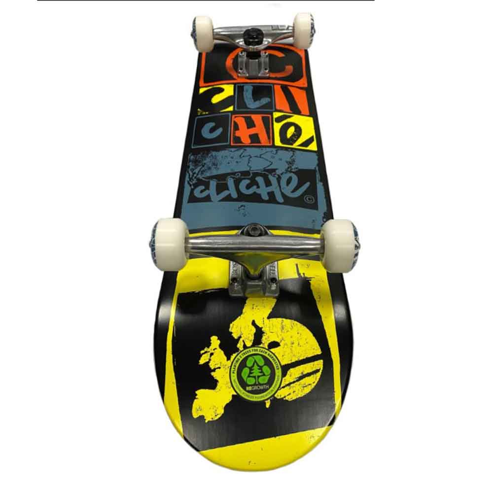 Skateboard complete Cliche Letter Press FP Black 8''