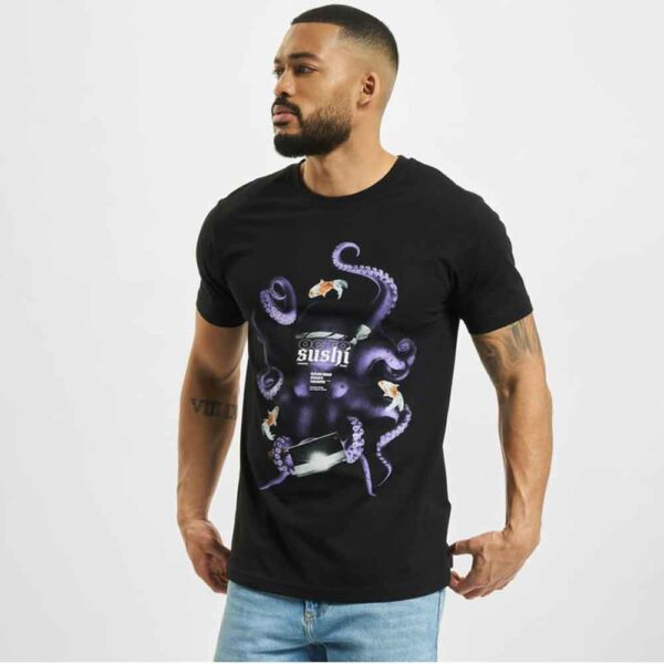 T-Shirt Mister Tee Octopus Sushi Tee Black