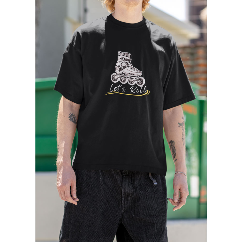 T-shirt Let's Roll Black