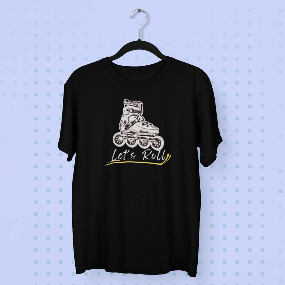 T-shirt Let's Roll Black
