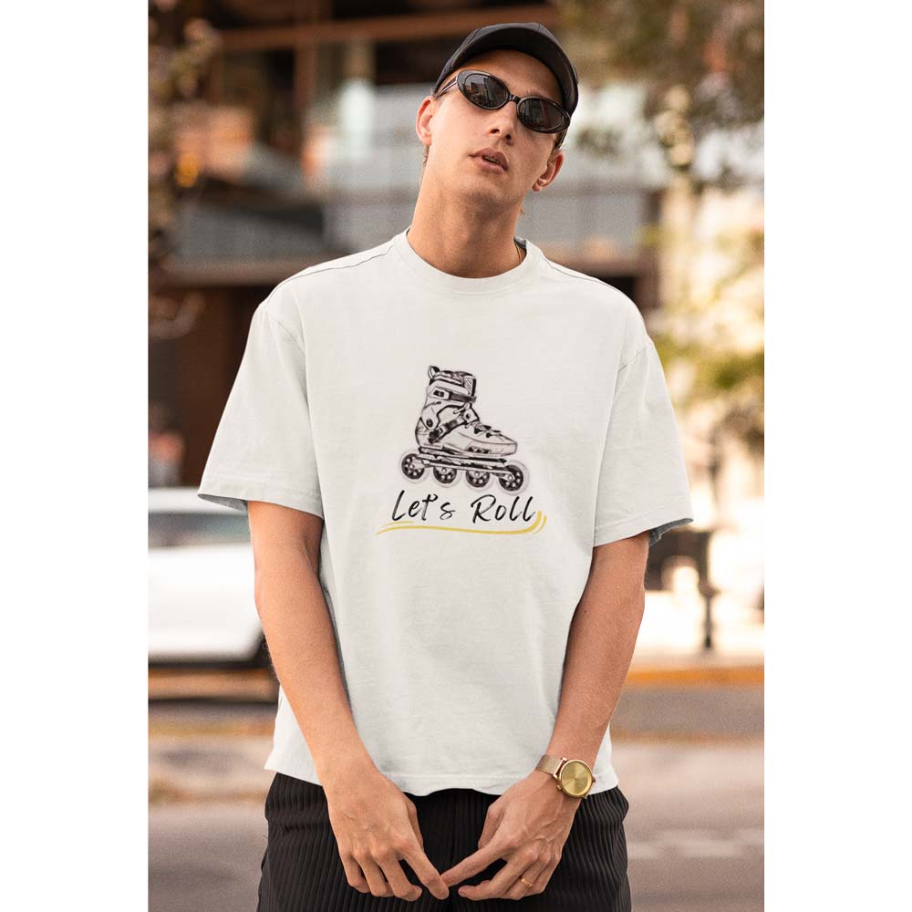 T-shirt Let's Roll White