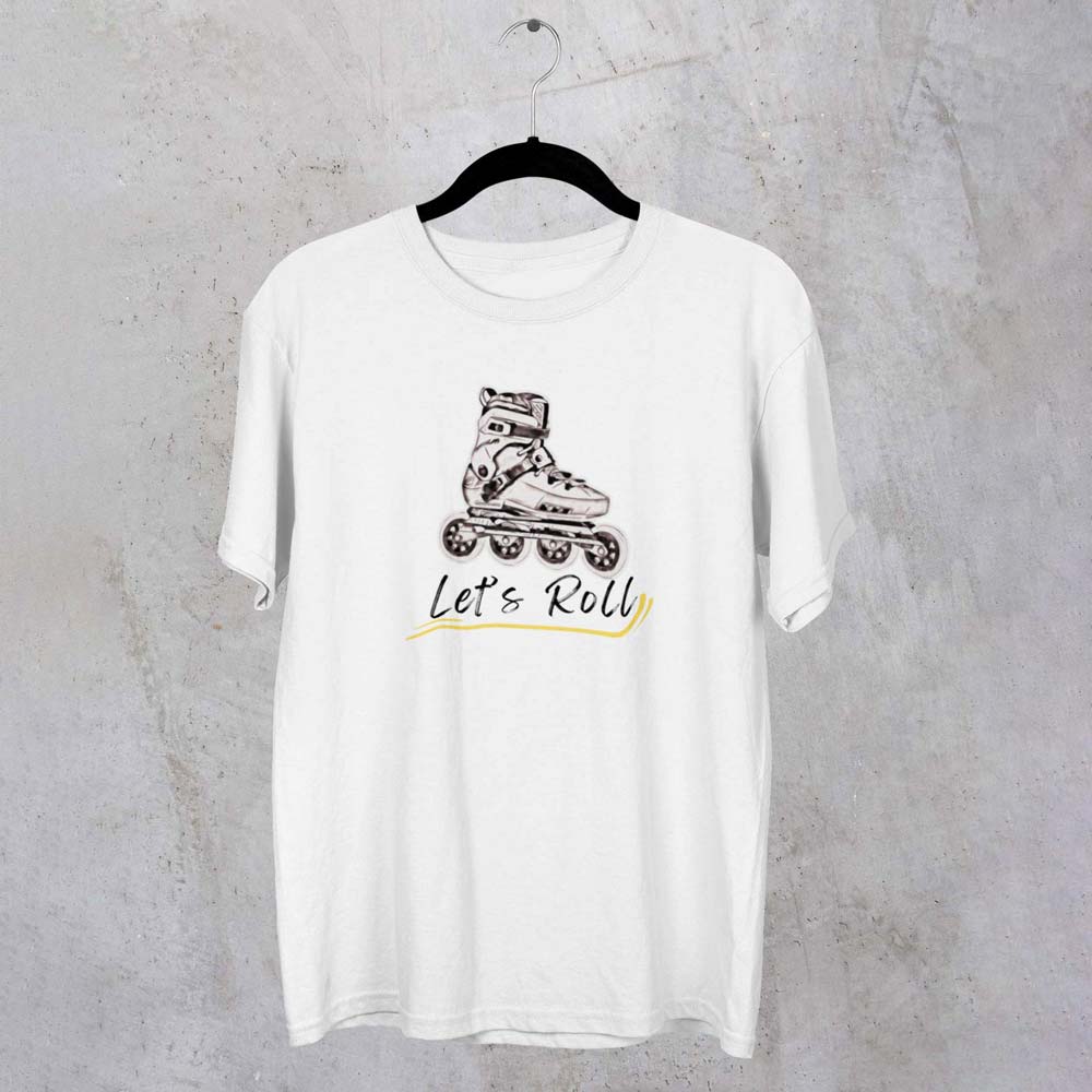 T-shirt Let's Roll White