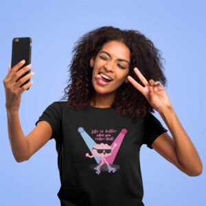 T-shirt γυναικείο Life is Better when you Rollerskate Black