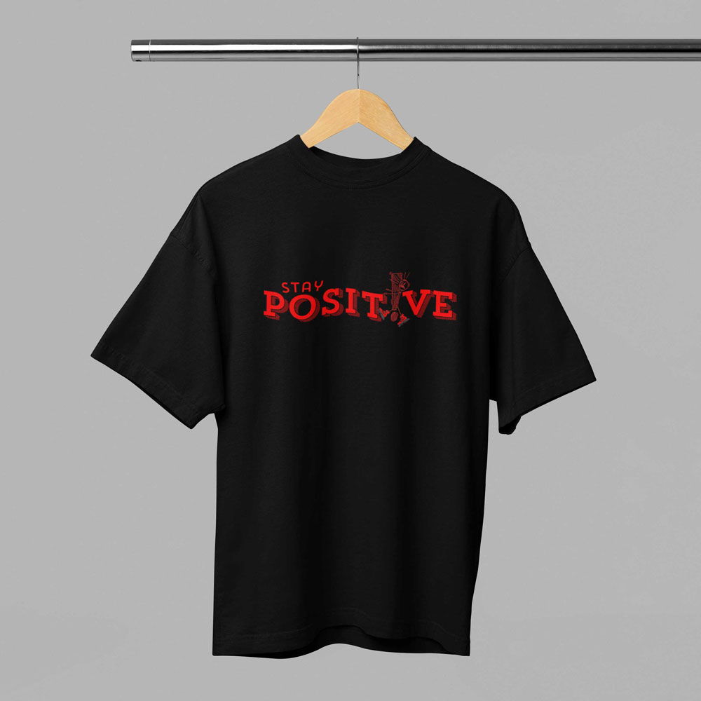 T-shirt Stay Positive Black