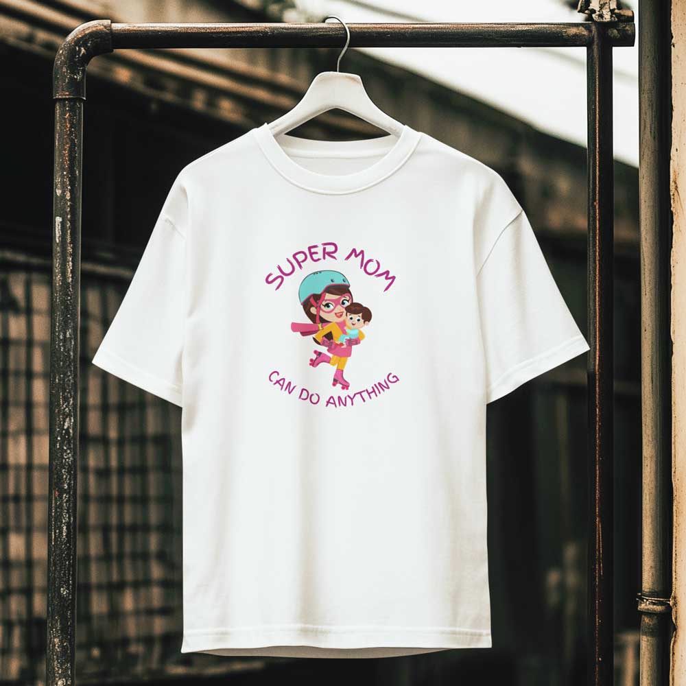 T-shirt γυναικείο Super Mom White