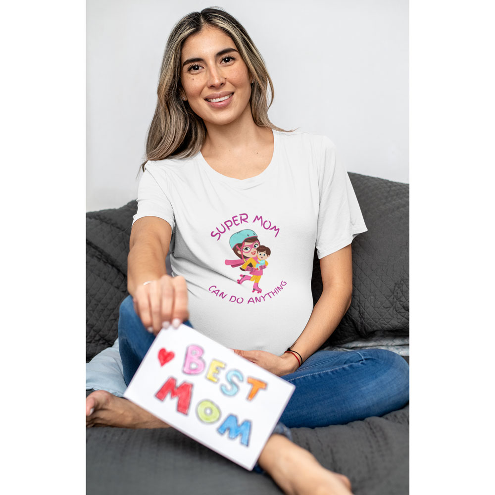 T-shirt γυναικείο Super Mom White