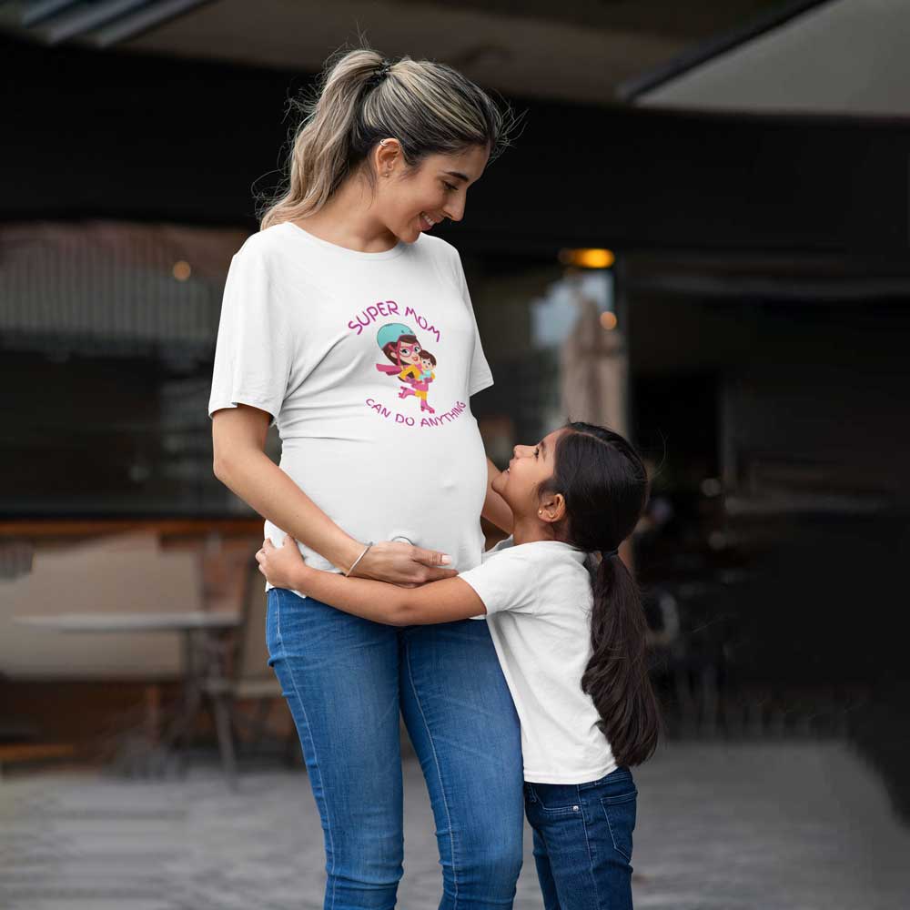 T-shirt γυναικείο Super Mom White