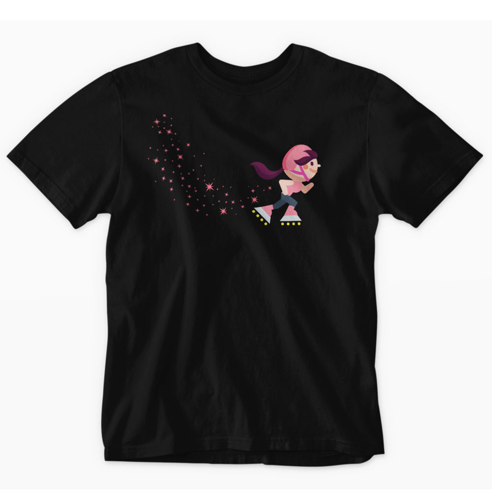 T-shirt kids Star Dust Black - SlalomShop.gr Παιδικό T-shirt 100% βαβακερό με κανονική εφαρμογή