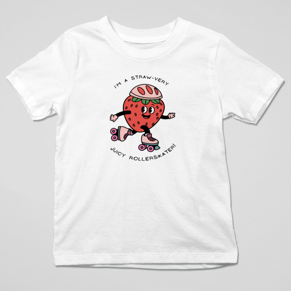 T-shirt kids Straw-very Juicy Rollerskater White