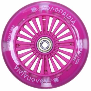 ΑΘΛΟΠΑΙΔΙΑ Ροδάκι 120χιλ. Φωτιζόμενο Με Ρουλεμάν, Εμπρόσθιο, Για Πατίνι 61215 – Φούξια