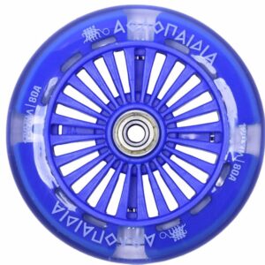 ΑΘΛΟΠΑΙΔΙΑ Ροδάκι 120χιλ. Φωτιζόμενο Με Ρουλεμάν, Εμπρόσθιο, Για Πατίνι 61215 – Μπλε
