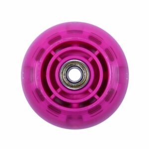 ΑΘΛΟΠΑΙΔΙΑ ροδάκι 80χιλ. φωτιζόμενο με ρουλεμάν, οπίσθιο, για πατίνι 61215 – Φούξια