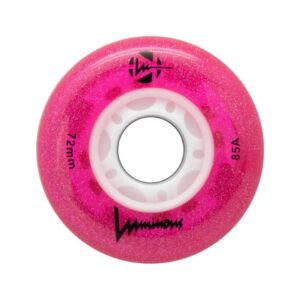 LUMINOUS Ροδάκια Led 72χιλ./85A – Γκλίτερ Ροζ