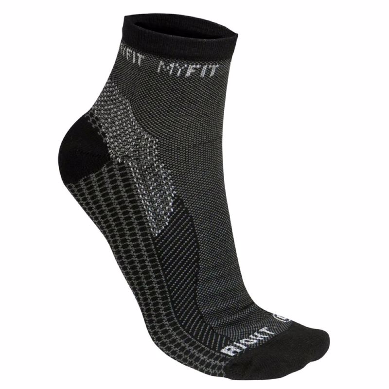 MYFIT Skating Socks Race Κάλτσες - Μαύρο/Γκρι Χρώμα (Μαύρο-Γκρι)