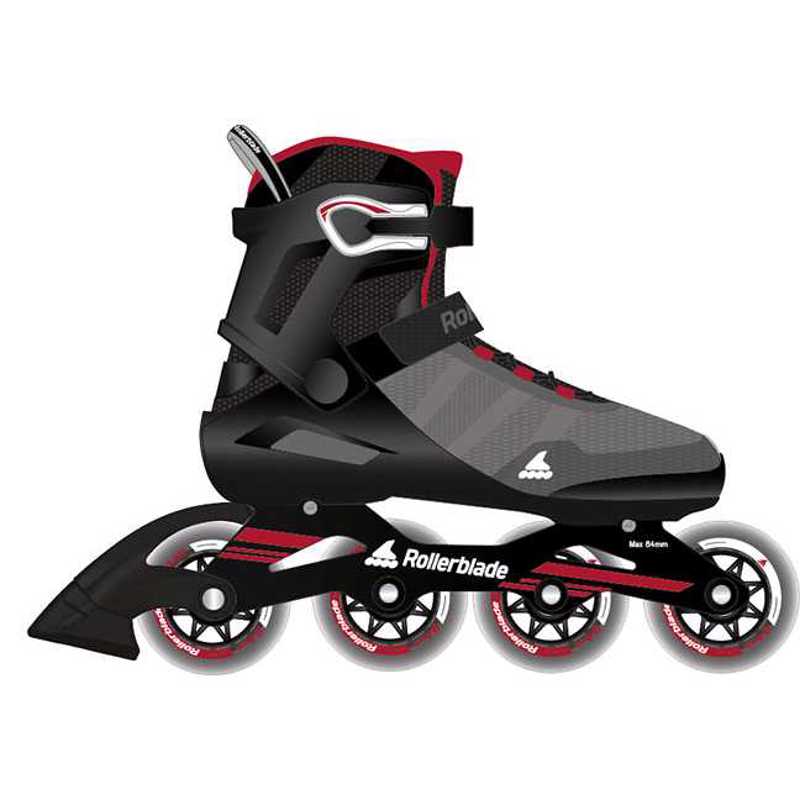 ROLLERBLADE SIRIO 84 Αυξομειούμενα Πατίνια - Μαύρο/Κόκκινο Χρώμα (Μαύρο-Κόκκινο)