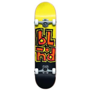 BLIND Og Stacked FP Soft Wheels Complete Skateboard 7.5′ – Black/Yellow