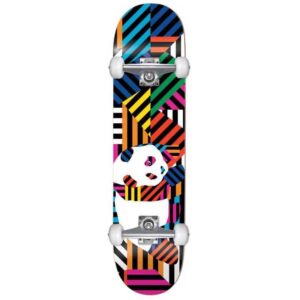 ENJOI Panda Stripes Resin Complete Skateboard 7.75' - Multi