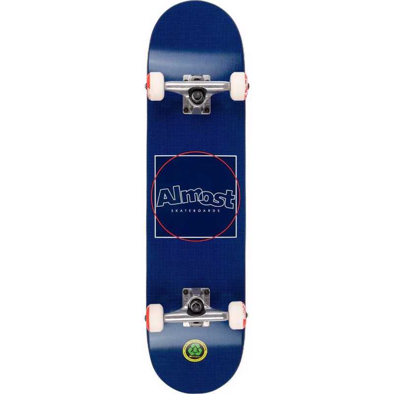 ALMOST Dot Box FP Complete Skateboard 7.75' - Navy