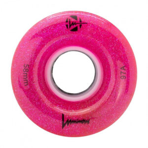 LUMINOUS 58mm/97A Ροδάκι Led – Glitter Pink (4αδα)