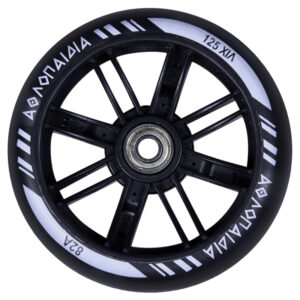 ΑΘΛΟΠΑΙΔΙΑ ροδάκι 125χιλ. φωτιζόμενο με ρουλεμάν, εμπρόσθιο, για πατίνι 61214 – Μαύρο
