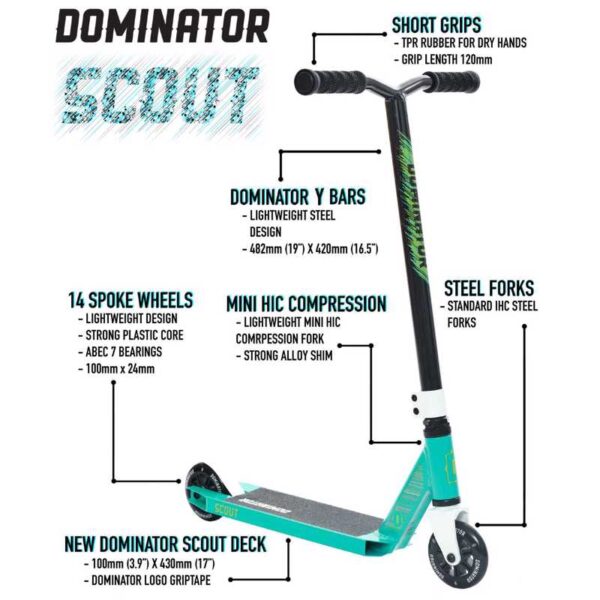 Dominator Scout Πατίνι (Scooter) - Κόκκινο/Λευκό 5