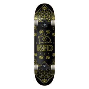 KFD Bandana Young Gunz Progressive Complete Skateboard 7.75′ –  Gold Foil