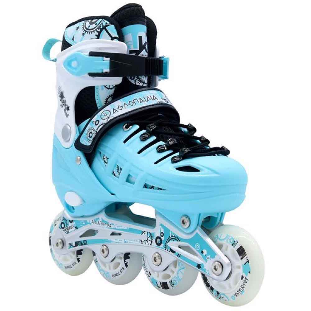 Παιδικά πατίνια inline skates Αθλοπαιδιά αυξομειούμενα 3 μεγεθών μέντα