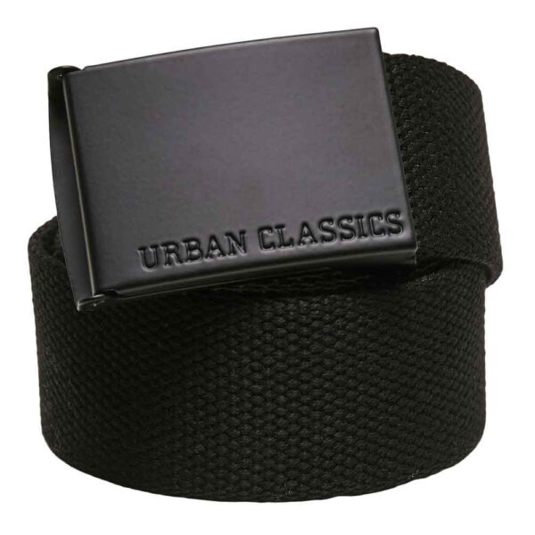 Ζώνη ιμάντας unisex Urban Classics Coloured Buckle Canvas Belt Black