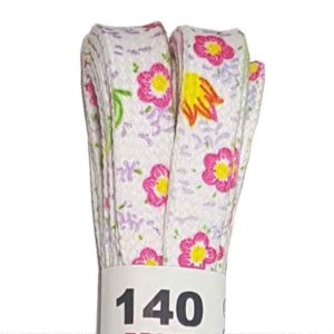 Κορδόνια παπουτσιών Tobby Flowers Άσπρο 140cm