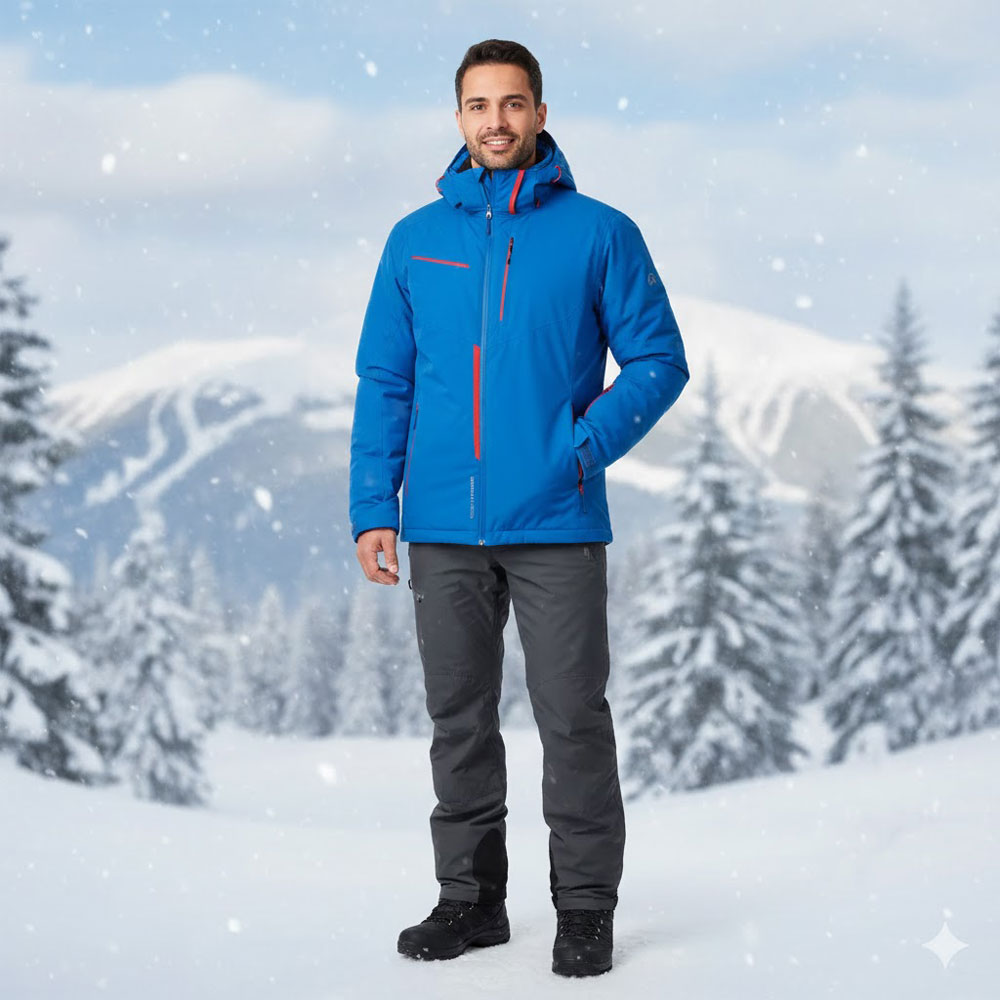 Μπουφάν Northfinder men’s insulated jacket ski thermal-loft 2L Demetrius Blue