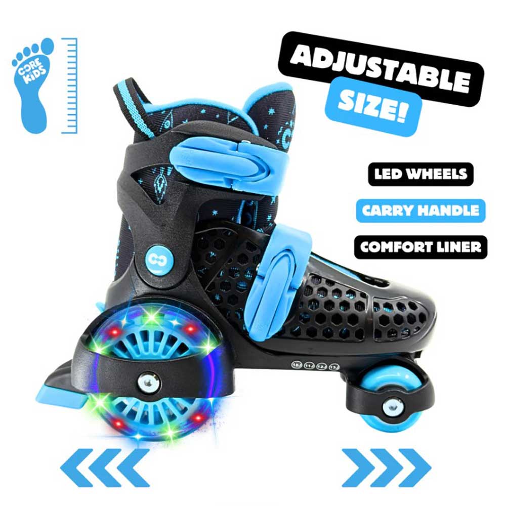 Παιδικά αυξομειούμενα πατίνια Core Newbie Adjustable Kids Roller skates Black