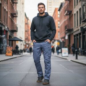 Παντελόνι ανδρικό NorthFinder men’s cotton travel pocket pants Lucjan Bluenight