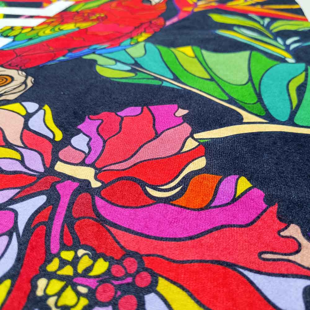 Πετσέτα θαλάσσης Bee Unusual Parrot Jungle Beach Towel 90x150cm Blue/Red