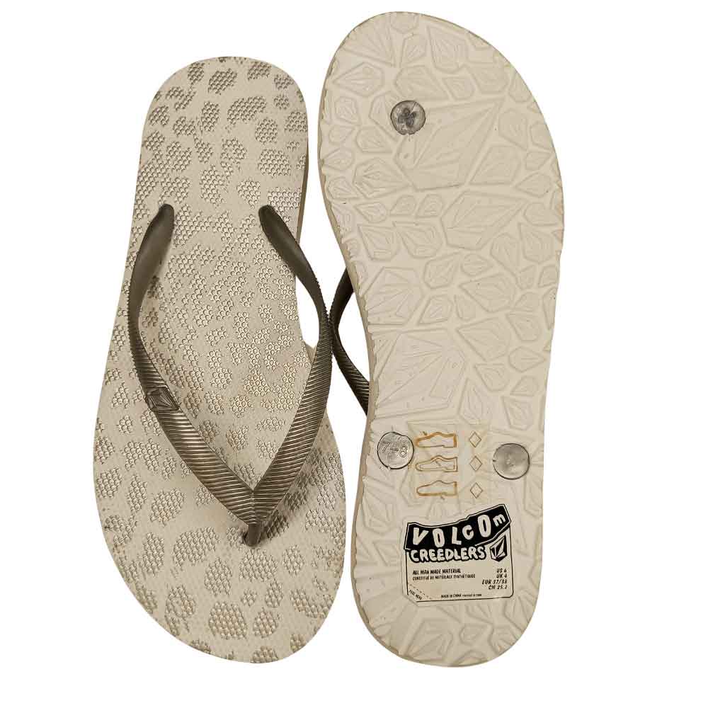 Σαγιονάρες γυναικείες Volcom Rocking Creedlers Flip Flops WhiteSilver
