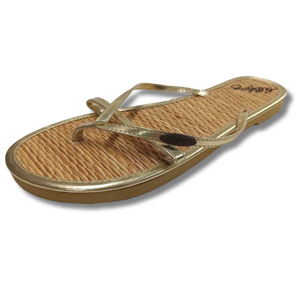 Σαγιονάρες γυναικείες ψάθινες Billabong Jeane Gold