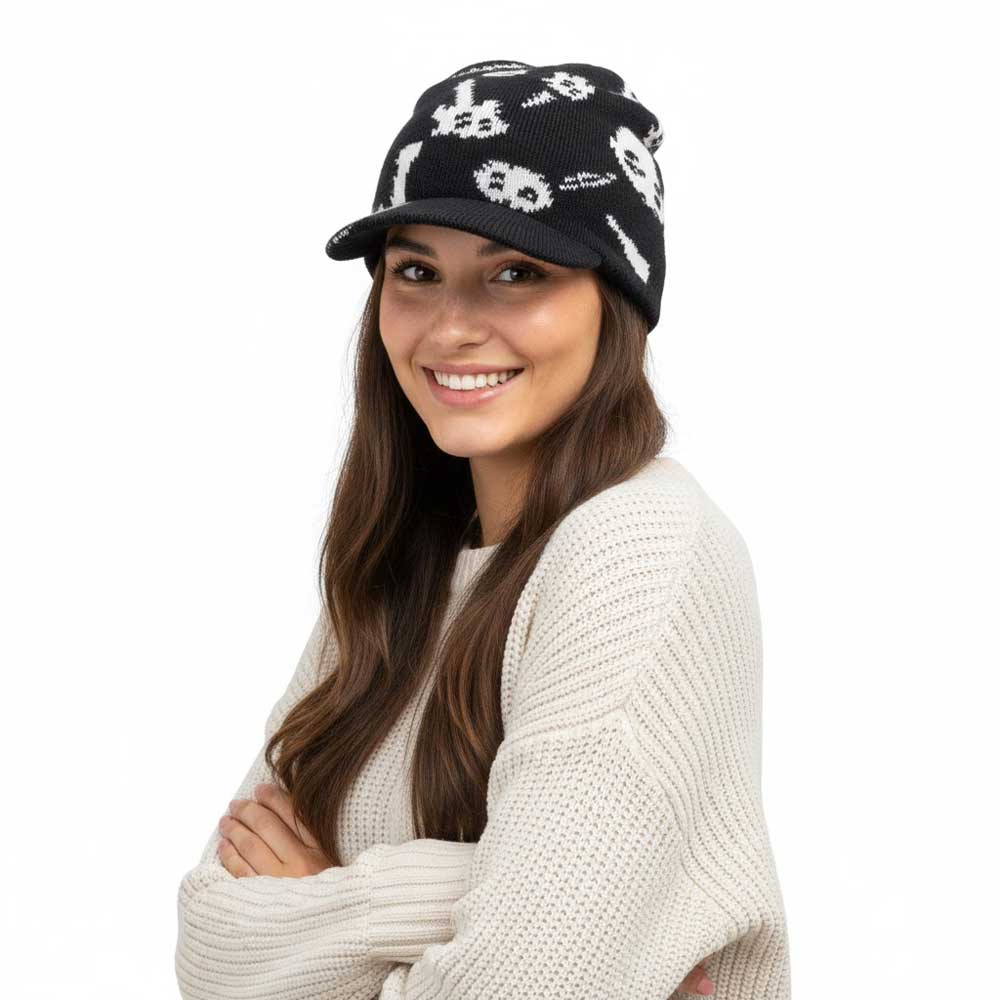 Σκουφάκι πλεκτό με γείσο Emily The Strange Beanie Lightning Guitar