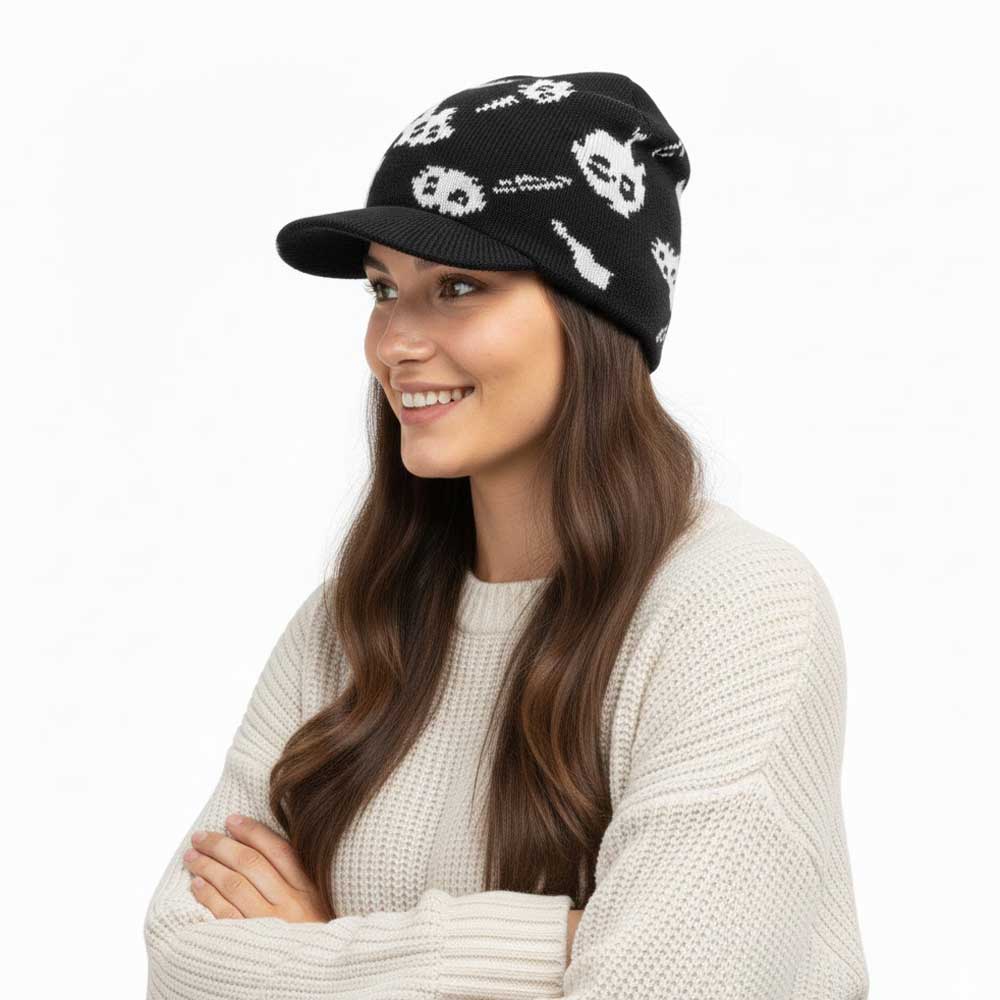 Σκουφάκι πλεκτό με γείσο Emily The Strange Beanie Lightning Guitar