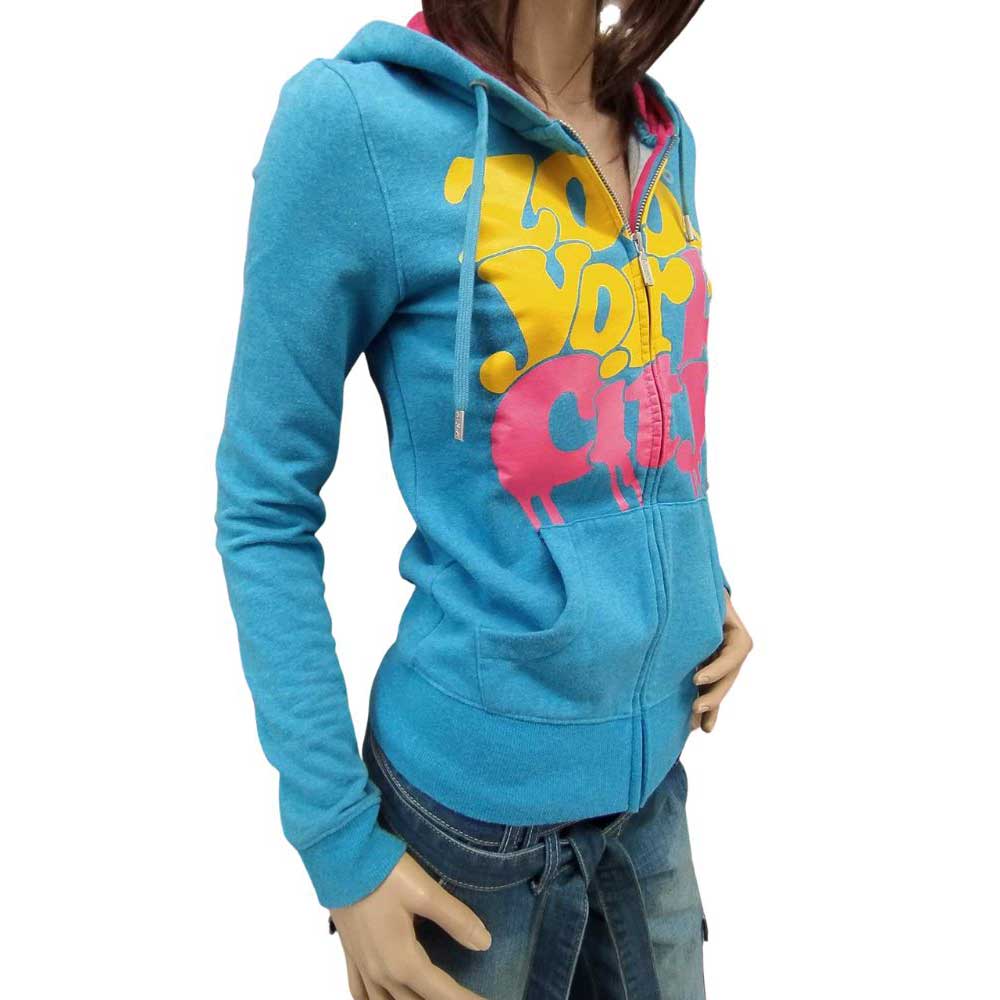 Φούτερ ζακέτα γυναικεία Zoo York Straw Blown Hoodie Blue Heather